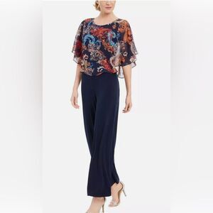 Connected Apparel NWT Size 12P Navy Women's Jumpsuit